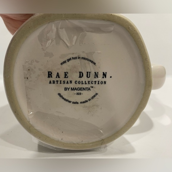 Rae Dunn GAME DAY Football Mug with Football Topper  Cup Magenta NEW - Picture 2 of 3